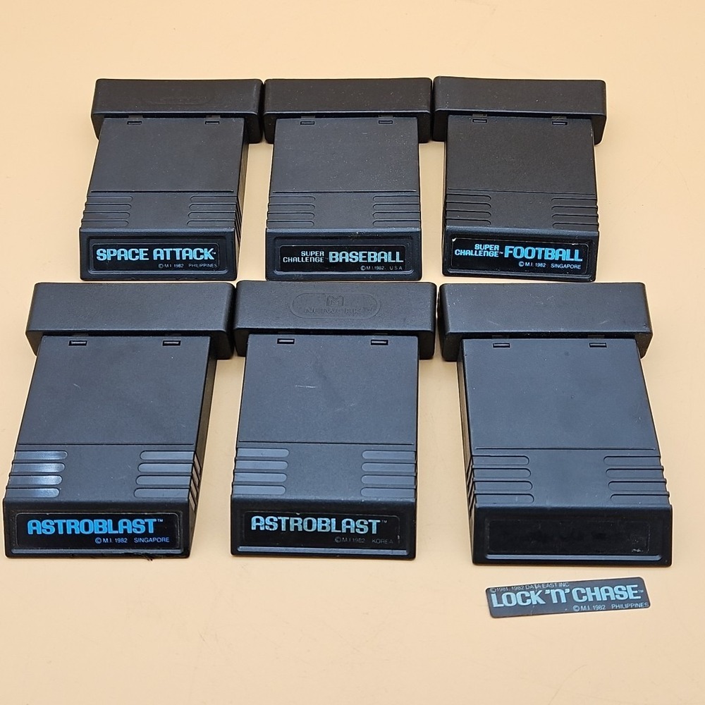 Lot Of 6 Atari 2600 Video‎ Game Cartridges M Network Football Baseball Space